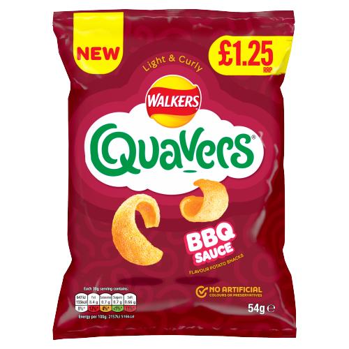 Quavers Bbq Pm1.25 54G