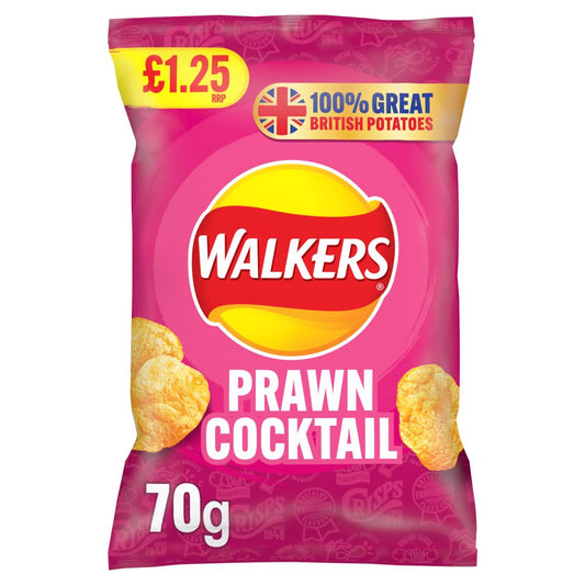 Walkers Prawn Cocktail 1.25 70G