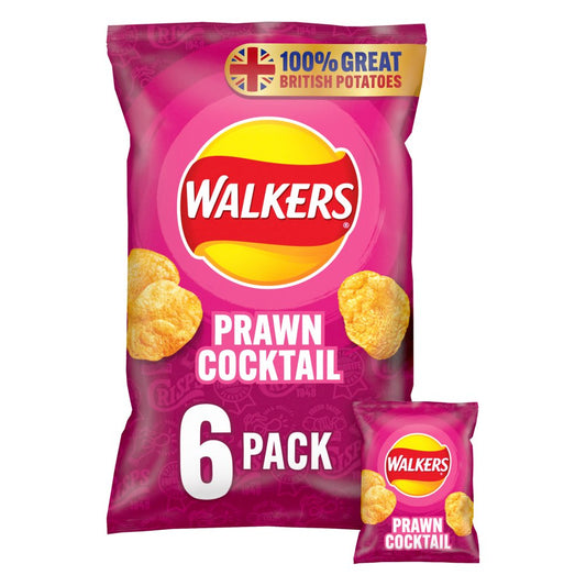 Walkers Crisps Prawn Cocktail 6 Pack