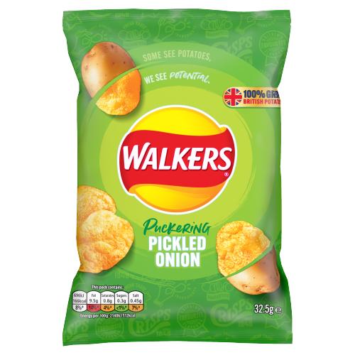 Walkers Crisps Pickled Onion