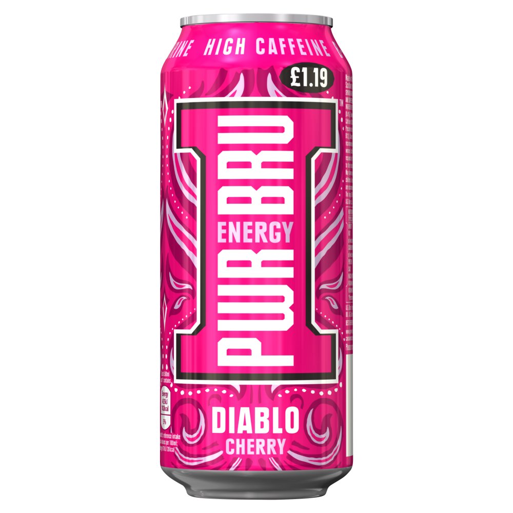 Pwr-Bru Energy Diablo Cherry Pm£1.19 500Ml