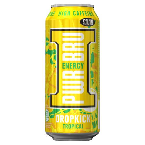 Pwr-Bru Energy DroPKick Tropical Pm£1.19 500Ml