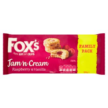 Foxs Jam Sandwich Cream Twin Pack