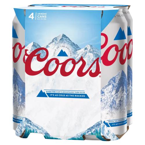 Coors 4 Pack 4% 440Ml