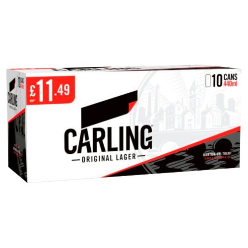 Carling 10PK PMP 11.49 - 4%