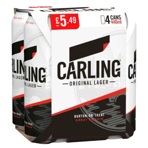 Carling 4PK 440Ml PMP 5.49 - 4%