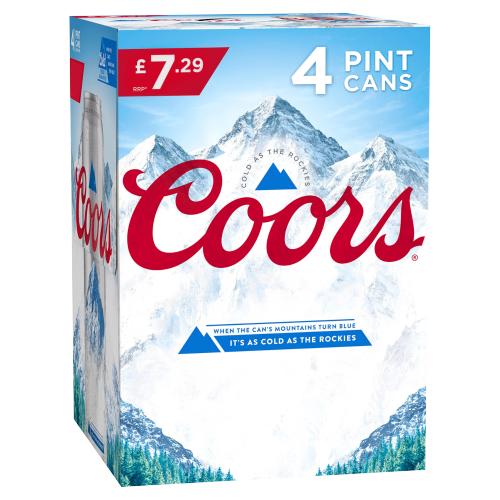 Coors Pint 4PK PMP 7.29 - 4%