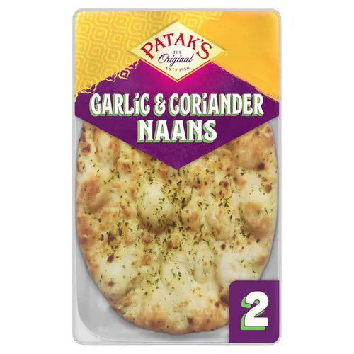 Pataks Garlic And Coriander Naan X 2