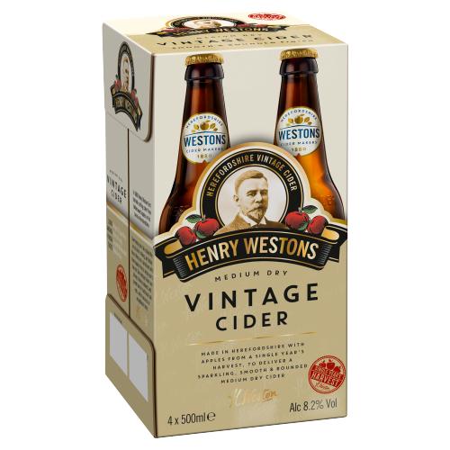 Henry Westons Vintage 4X500Ml