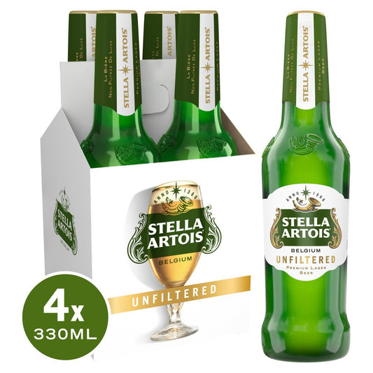 Stella Artois 5% Unfiltered 4X330Ml