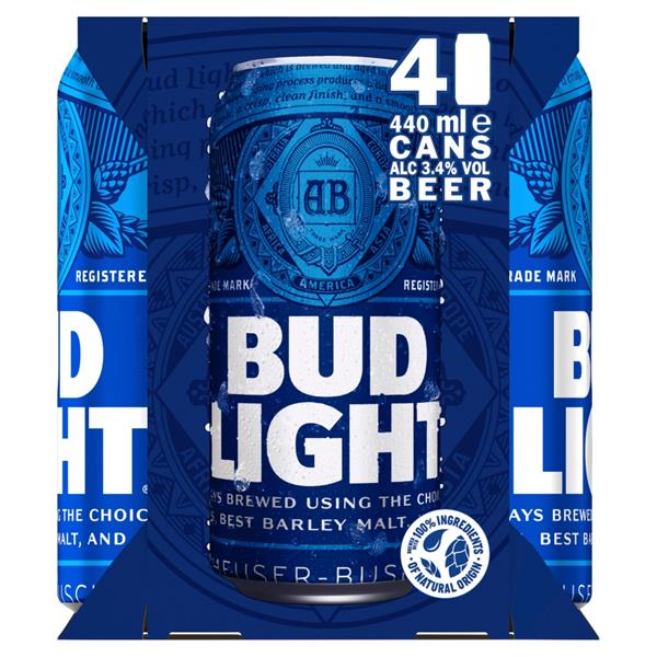 Bud Light 4X440Ml - 3.4%