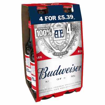 Budweiser 4PK PMP 5.39 - 4.5%