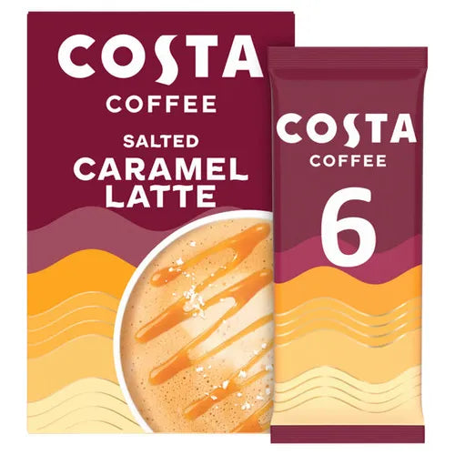 Costa Salted Caramel Latte Sachets 6X17G