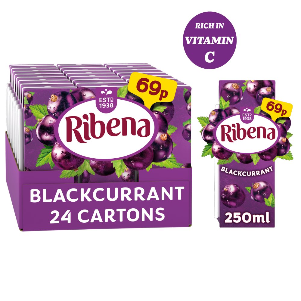 Ribena Ready To Drink Blackcurrant Carton PMP 69P