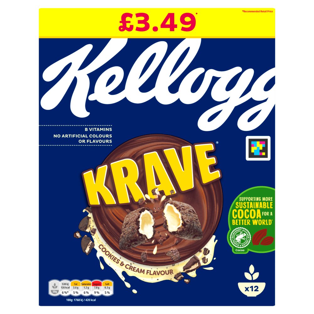 Kelloggs Krave Cookies & Cream Pm 3.49