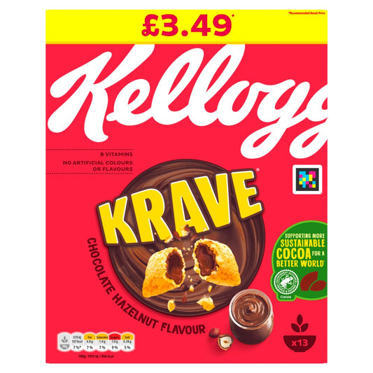 Kelloggs Krave Chocolate Hazelnut Pm 3.49