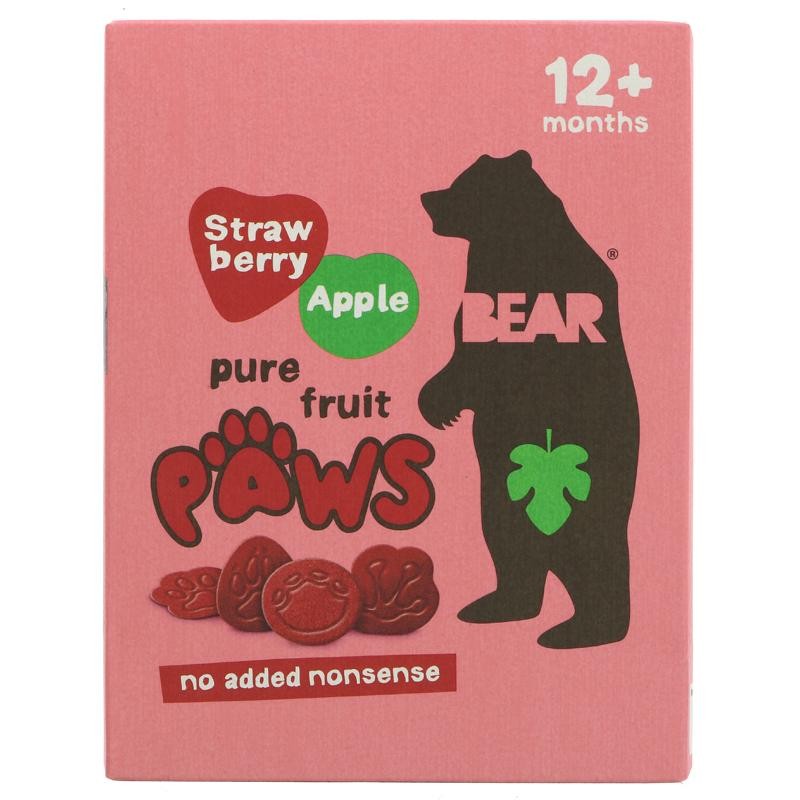 Bear Paws Pure Fruit Strawberry & Apple