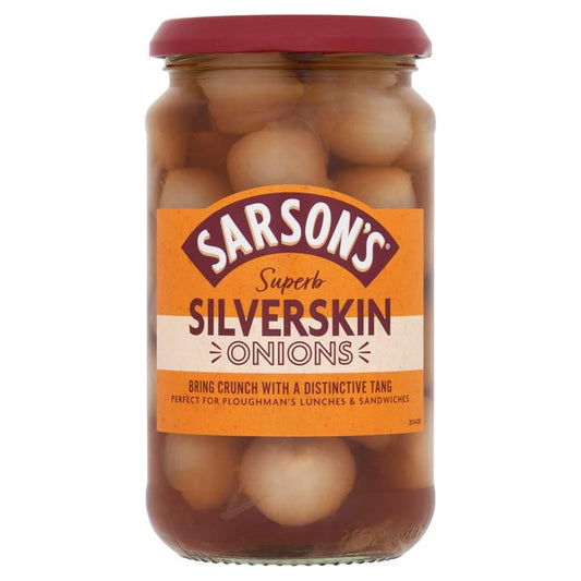 Sarsons Medium & Tangy Silverskin Onions