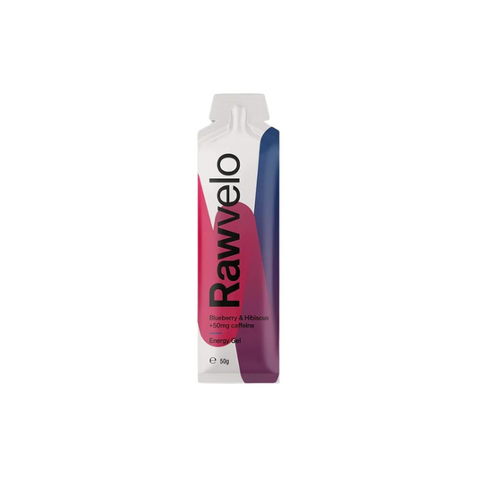 Rawvelo Energy Gel Blueberry & Hibiscus w/50mg Caffeine