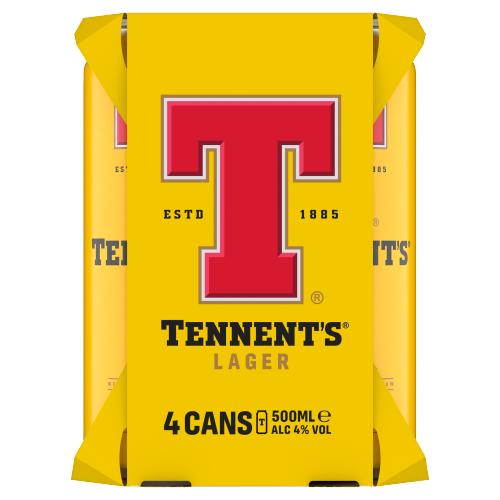 Tennents Lager 4X500Ml