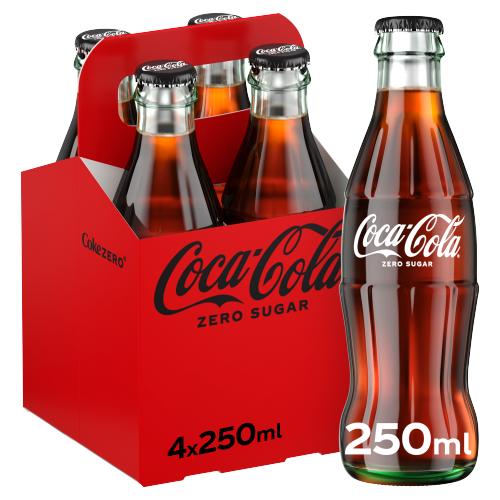 Coca Cola Zero 4PK (Glass)