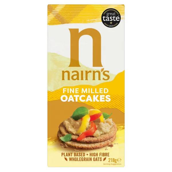 Nairns Oatcakes Fine Milled Oatcakes Carton 218G