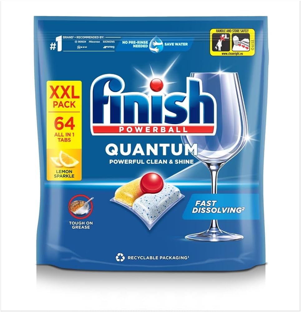 Finish Quantum All In One Lemon Dishwash Tablets