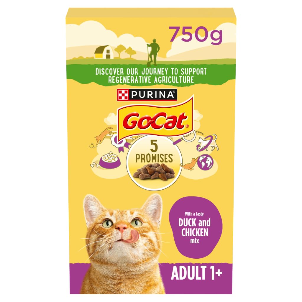 Go Cat Adult Dry Cat Food Chicken & Duck 750G