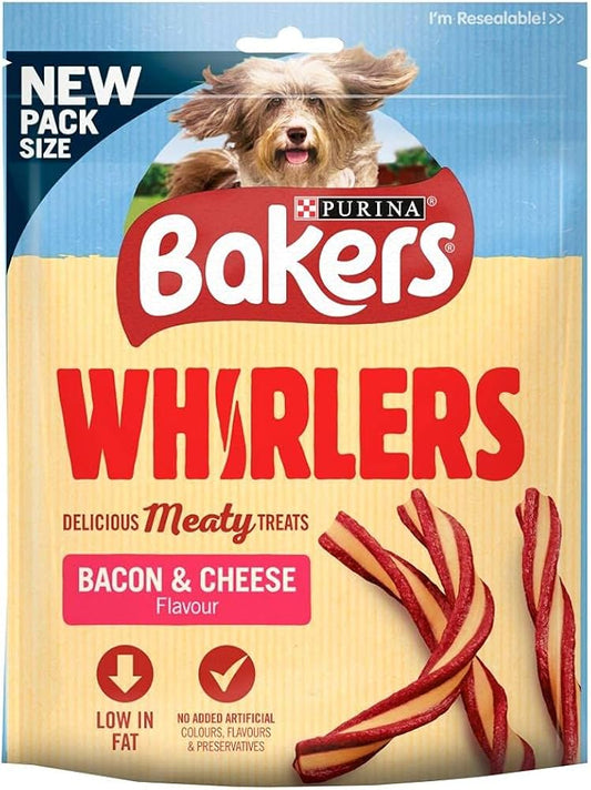 Bakers Dog Treats Bacon & Cheese Whirlers Pm1.39