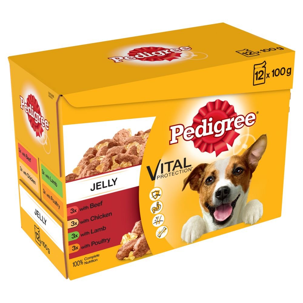 Pedigree Pouch Jelly Favourites 12 Pack 12X100G