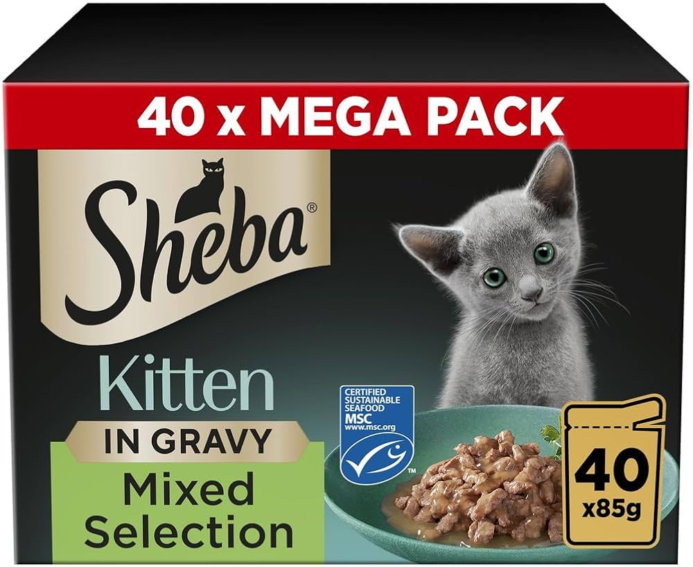 Sheba Sauce Collection Pouches Mixed Kitten In Gravy