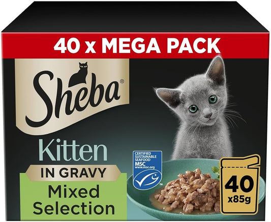 Sheba Sauce Collection Pouches Mixed Kitten In Gravy