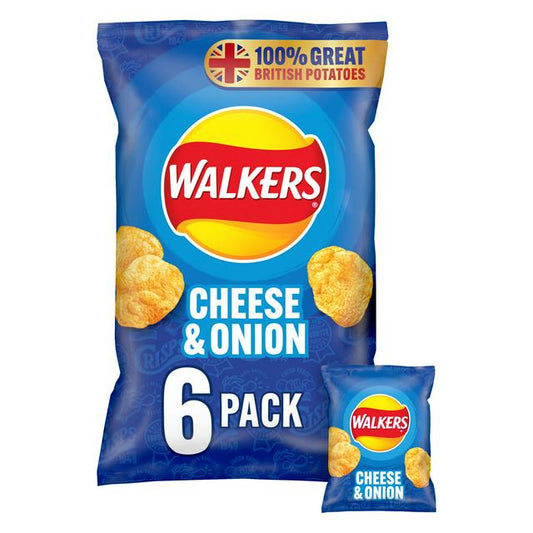 Walkers Crisps Cheese & Onion 6 Pack