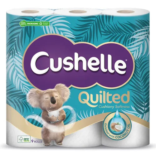 Cushelle Quilted Toilet Roll Coconut 9Roll