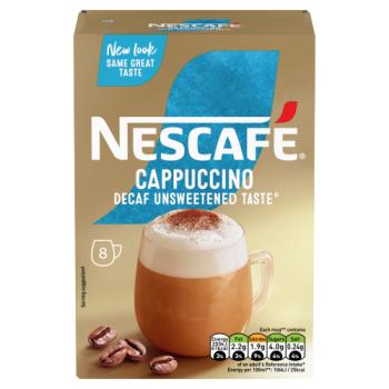 Nescafe Gold Cappuccino Decaf Unsweetened Taste 8 Sachets