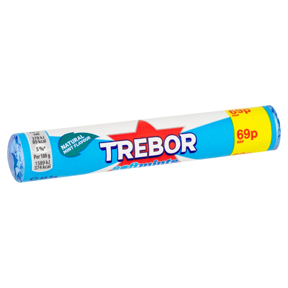 Trebor Soft Mints Spearmint 69P Roll