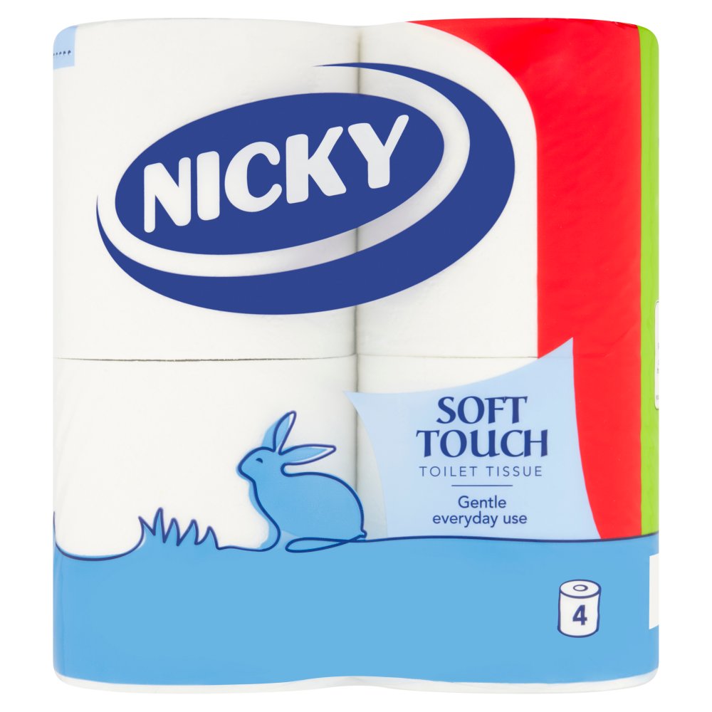 Nicky Soft Touch Toilet Tissue 4PK Pm1.49