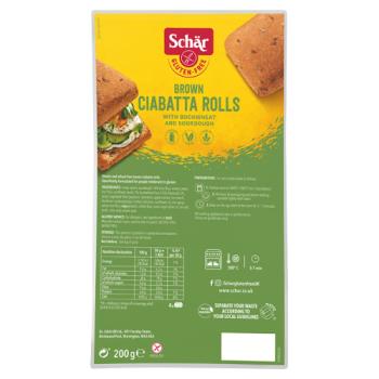 Schar Brown Ciabatta Rolls Gluten Free