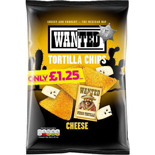 Wanted Tortilla Chips Cheese Pm1.25