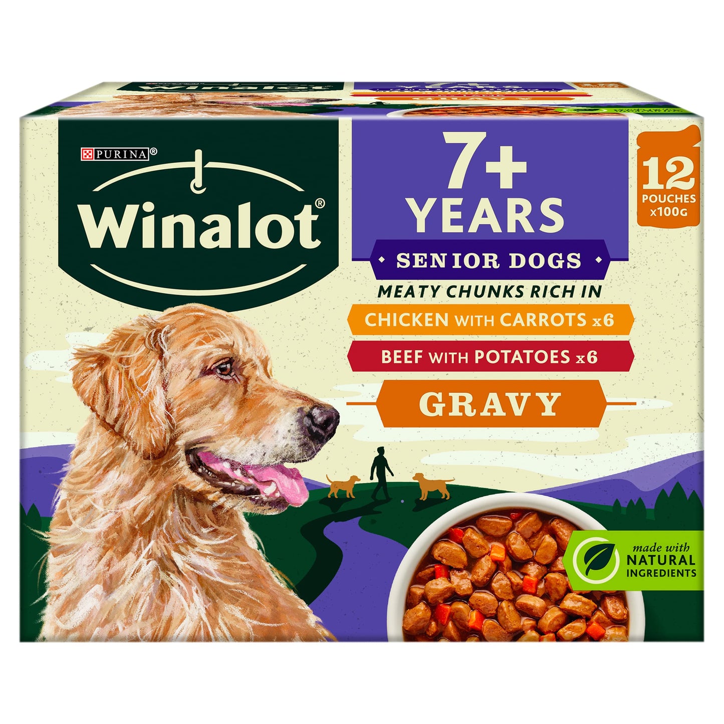 Winalot Dog Food Pouches Senior Mixed In Gravy