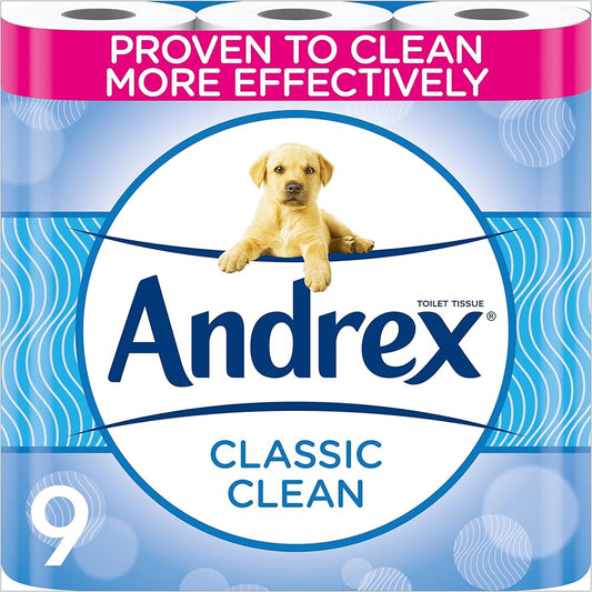 Andrex Classic Clean Toilet Tissue 9Roll