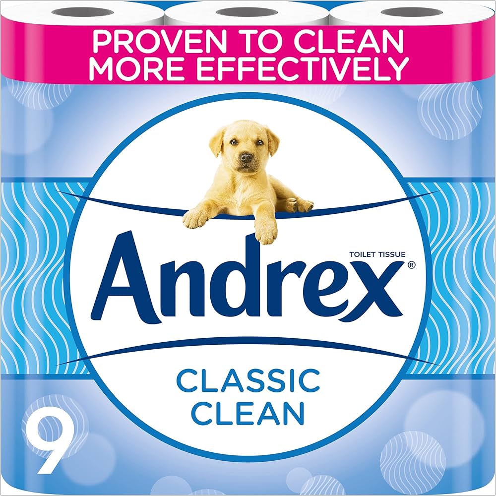 Andrex Toilet Tissue Classic Clean 9Roll Mega Roll