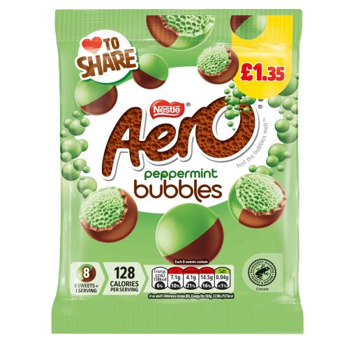 Nestle Aero Bubbles Peppermint Bag Pm1.35 80G