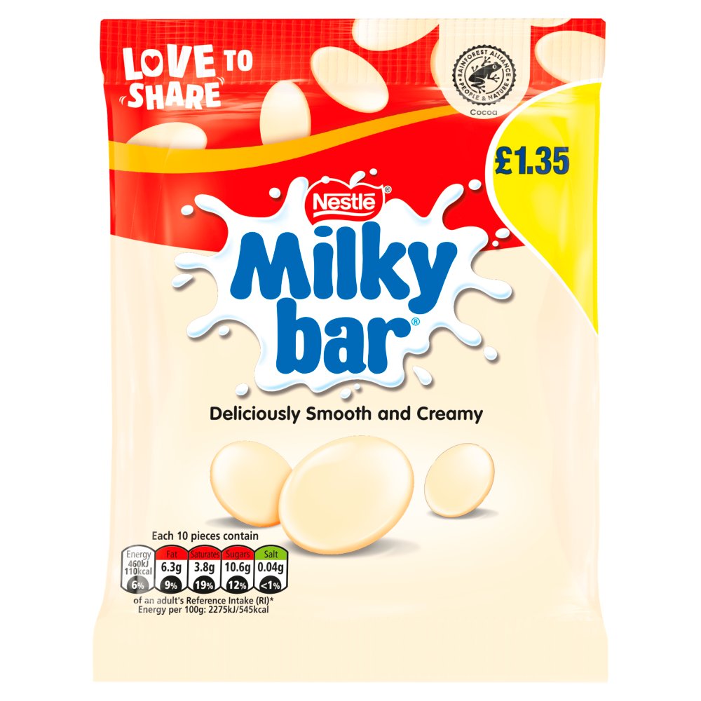 Nestle Milkybar Giant Buttons Bags Pm1.35 85G