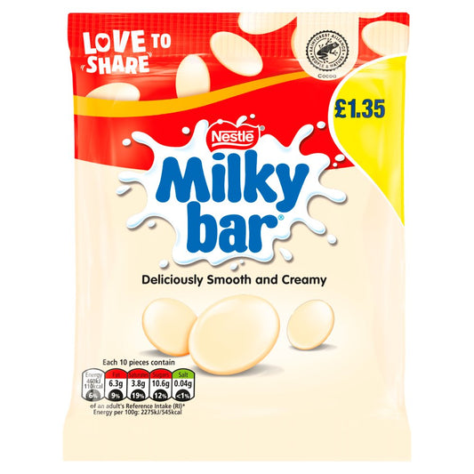 Nestle Milkybar Giant Buttons Bags Pm1.35 85G