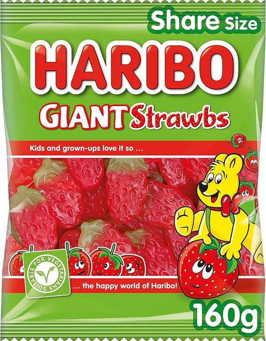 Haribo Giant Strawberry Pm1.25 2 For 2.00 140G