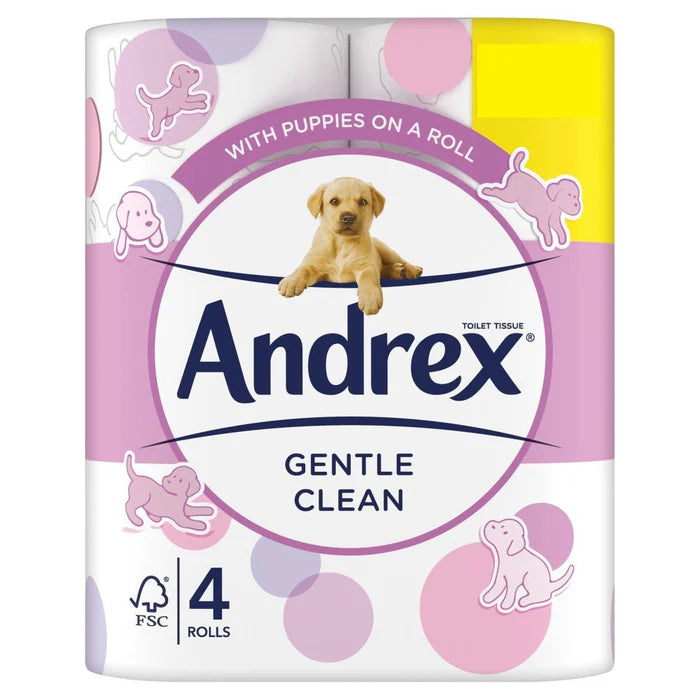 Andrex Gentle Clean Toilet Tissue 4 Roll