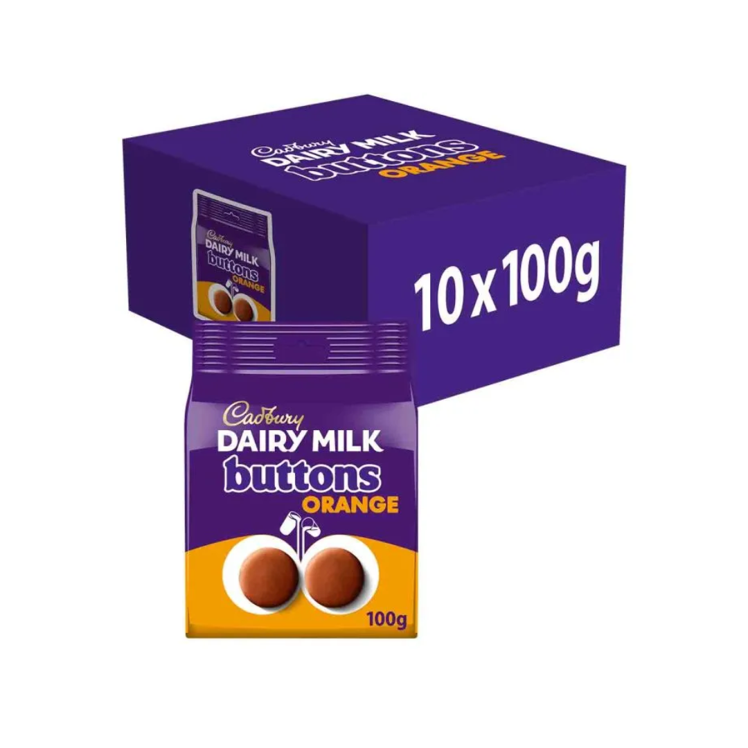 Cadbury Dairy Milk Giant Orange Buttons 100G X 10 (LP)