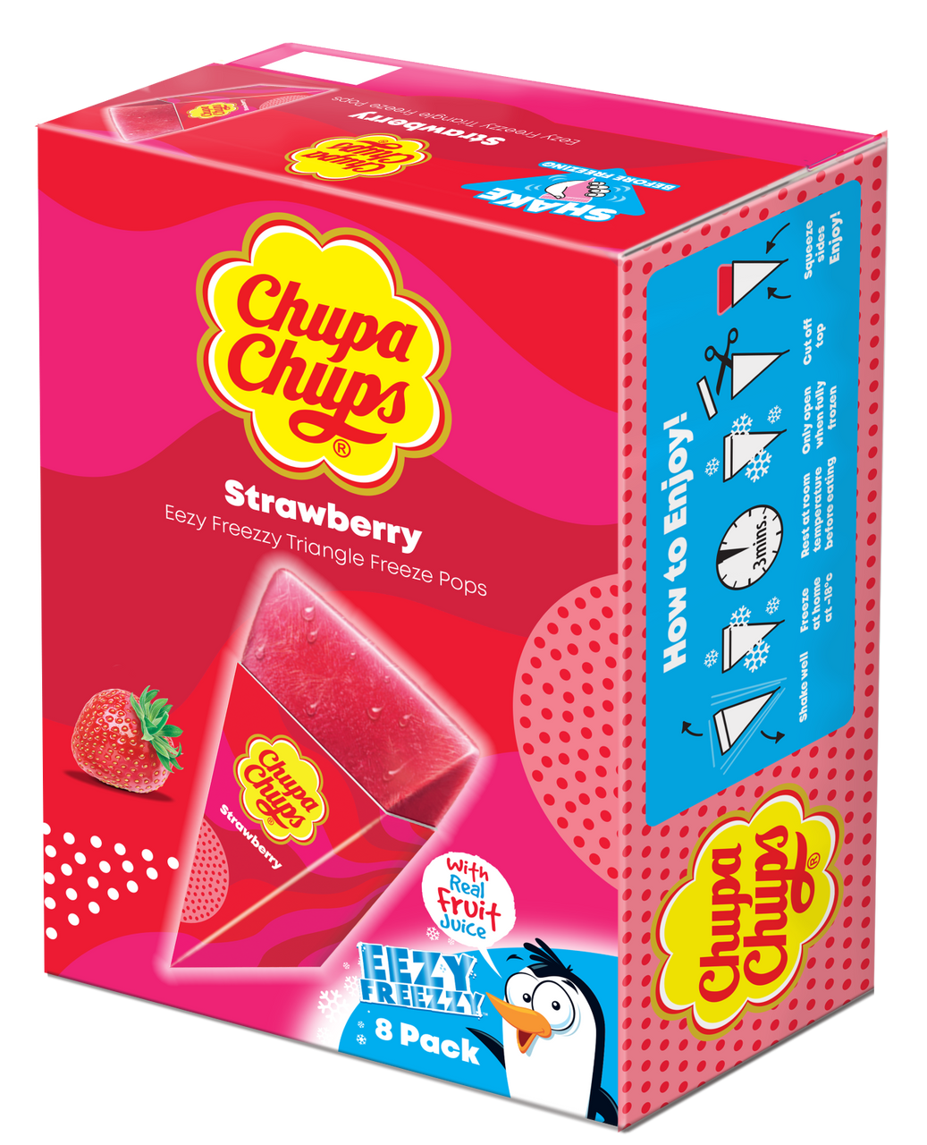 Chupa Chups Strawberry Triangles 8PK