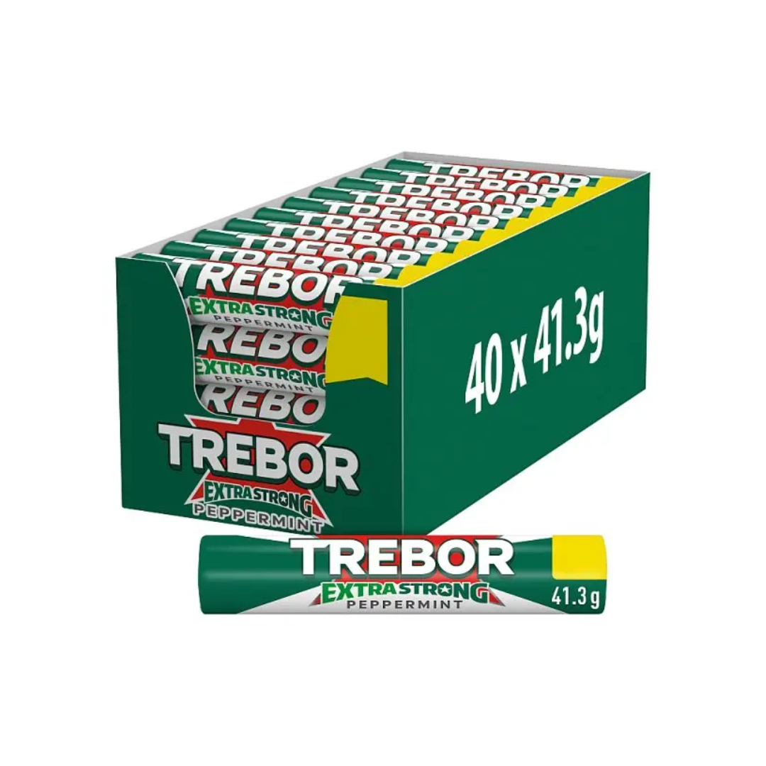 Trebor Extra Strong Mints Roll 41G X 40 (LP)– HooGe Brands
